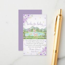 Tarjeta De Recepción Spring Bloom and Butterflies Deer Baby Shower