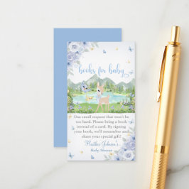 Tarjeta De Recepción Spring Bloom and Butterflies Deer Baby Shower
