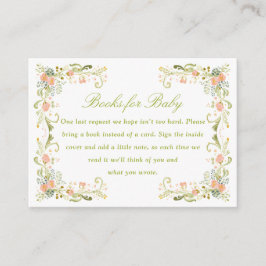 Tarjeta De Recepción Spring Floral Baby Shower Books for Baby