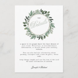 Tarjeta De Recepción Squarelett de vegetación, vegetación de las acuare