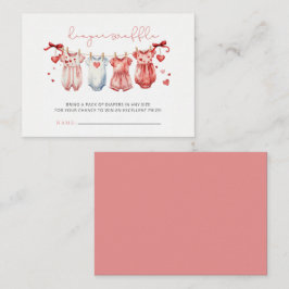 Tarjeta De Recepción Squerido Valentines Baby Shower Diaper Raffle