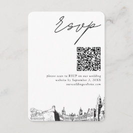 Tarjeta De Recepción St Augustine Florida Wedding RSVP Código QR pequeñ