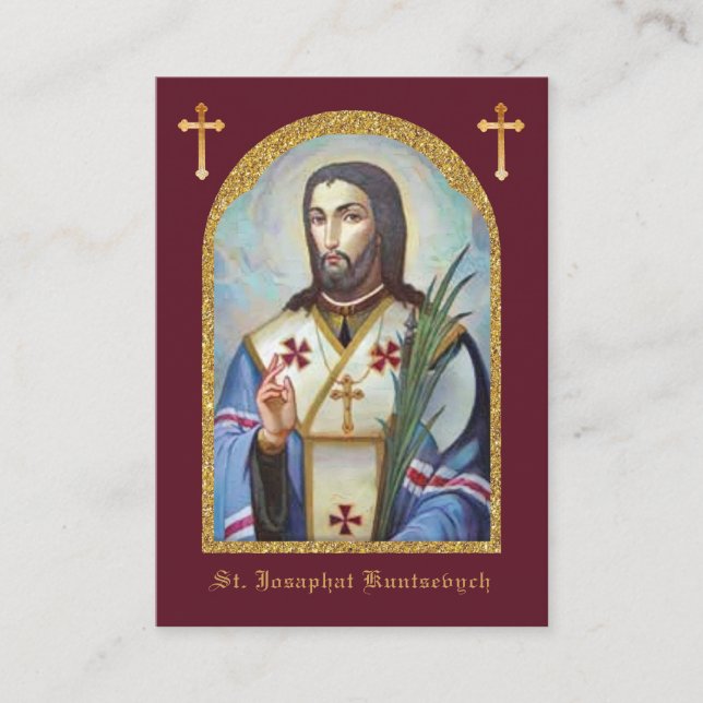 Tarjeta De Recepción St. Josaphat Kuntsevych Ucrania Oración religiosa