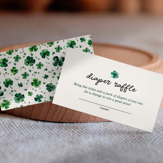 Tarjeta De Recepción St. Patrick's Day Diaper Raffle Baby Shower (Subido por el creador)