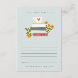 Tarjeta De Recepción Stack Books Consejo Floral Para La Ducha Novial