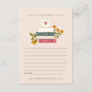 Tarjeta De Recepción Stack Books Consejo Floral Para La Ducha Novial