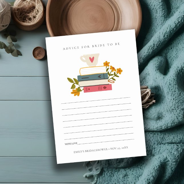 Tarjeta De Recepción Stack Books Consejo Floral Para La Ducha Novial (Subido por el creador)