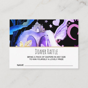 Tarjeta De Recepción *~* Star Moon Tale Baby Shower Diaper Raffle