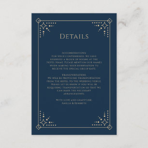 Tarjeta De Recepción Stardust Monograma Boda