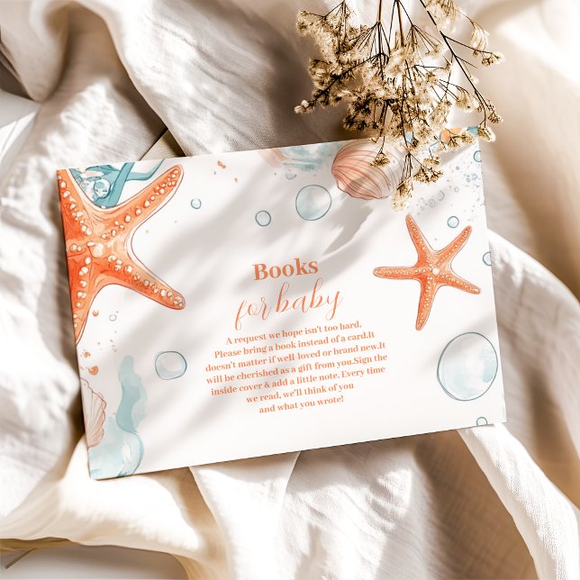 Tarjeta De Recepción Starfish de playa y Seasheles Libros Elegantes par (Subido por el creador)