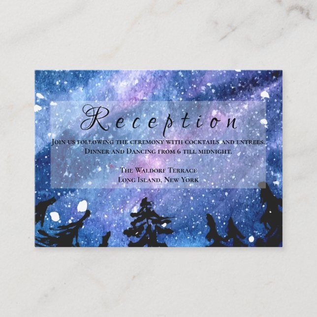 Tarjeta De Recepción Starry Night Sky (Anverso)