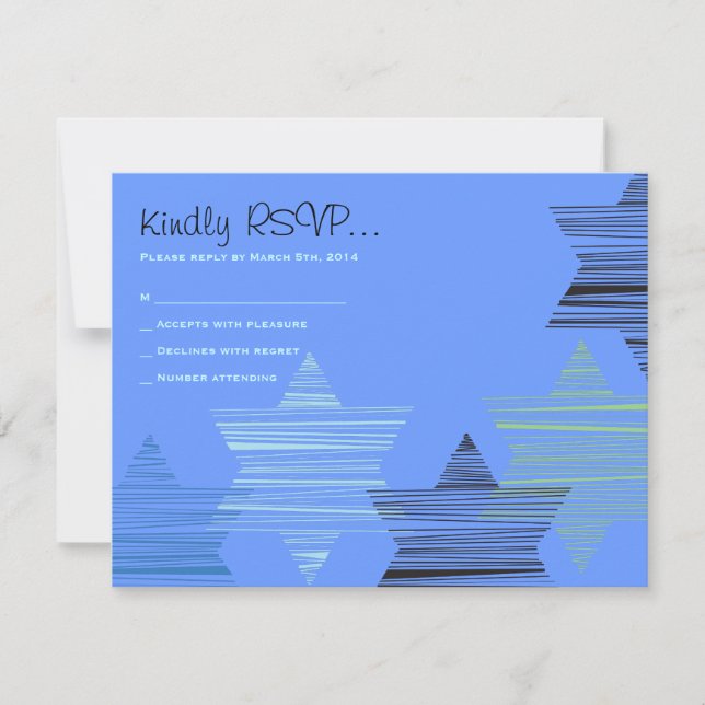 Tarjeta de recepción STARS CONNECTING Bar Bat Mitz (Anverso)