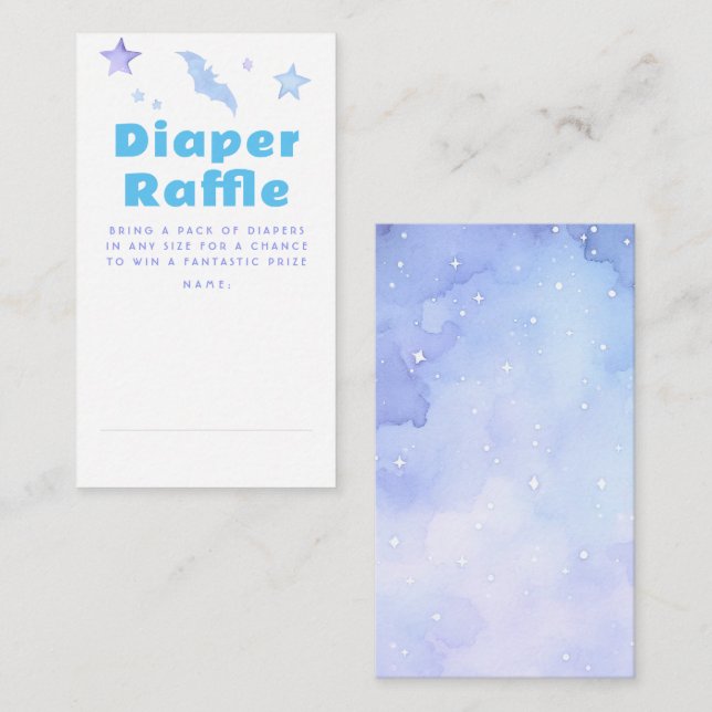 Tarjeta De Recepción Stars Diaper retrata billetes de Baby Shower (Anverso / Reverso)