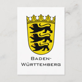Tarjeta De Recepción State of Baden-Württemberg Grand Coat of Arms Art