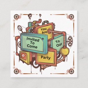 Tarjeta De Recepción Steampunk