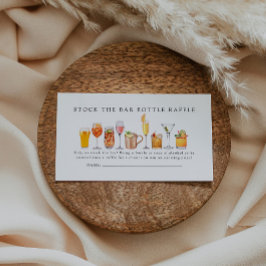 Tarjeta De Recepción Stock El Bar Parejas Ducha Botella Raffle Ticket