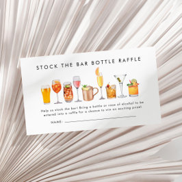 Tarjeta De Recepción Stock El Bar Parejas Ducha Botella Raffle Ticket