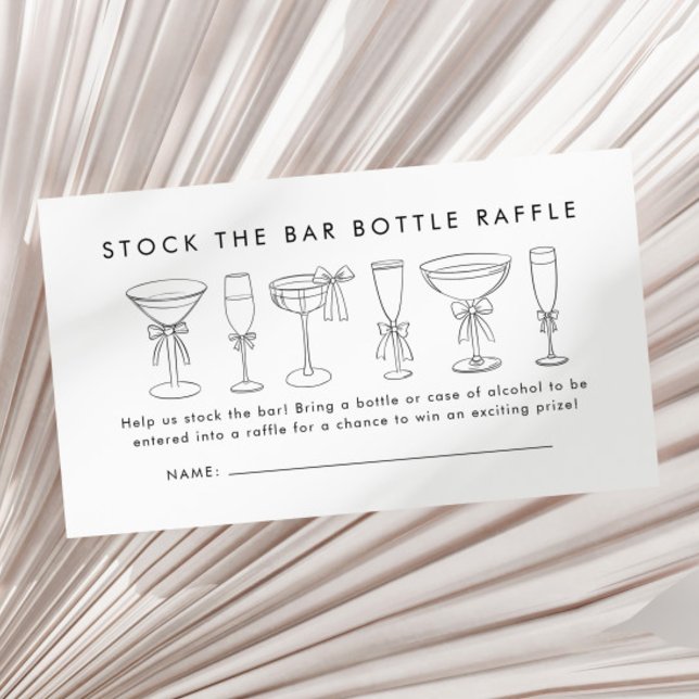 Tarjeta De Recepción Stock El Bar Parejas Ducha Botella Raffle Ticket (Subido por el creador)