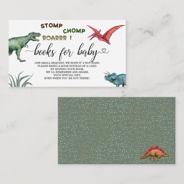 Tarjeta De Recepción Stomp chomp ruar libros de ducha para bebés (Anverso / Reverso)