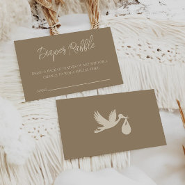 Tarjeta De Recepción Stork Baby Parto Gender Reveal Diaper Raffle
