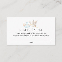 Tarjeta De Recepción Stork Diaper Raffle Baby Shower