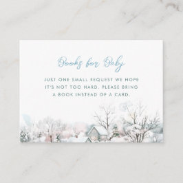 Tarjeta De Recepción Stork se lleva libros de invierno para niños