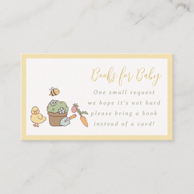Tarjeta De Recepción Storybook Baby Shower Books for Baby Card (Anverso)