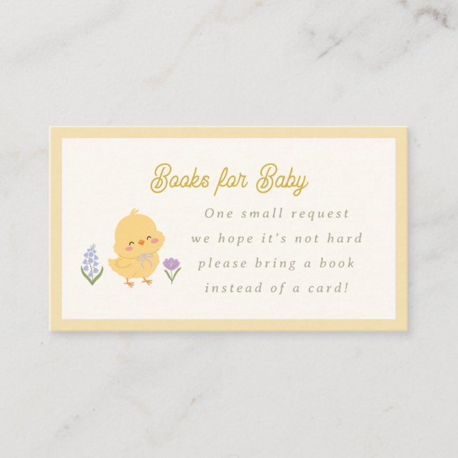 Tarjeta De Recepción Storybook Baby Shower Books for Baby Card (Anverso)