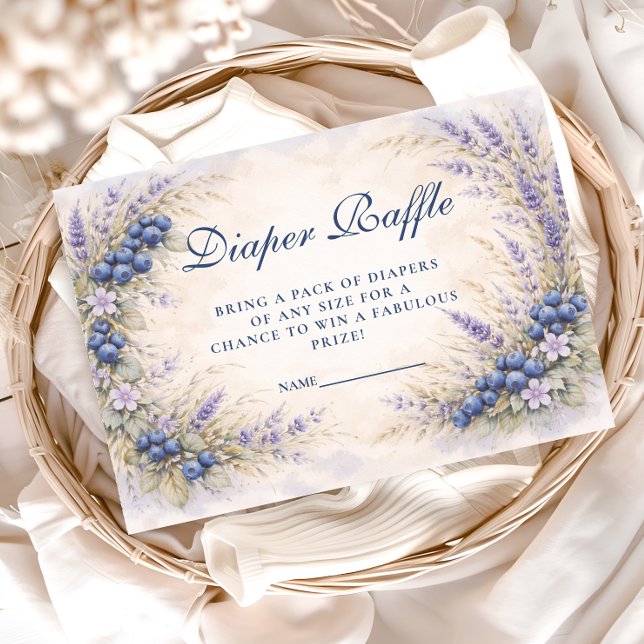 Tarjeta De Recepción Storybook Blueberry Garden Diapper Raffle (Subido por el creador)