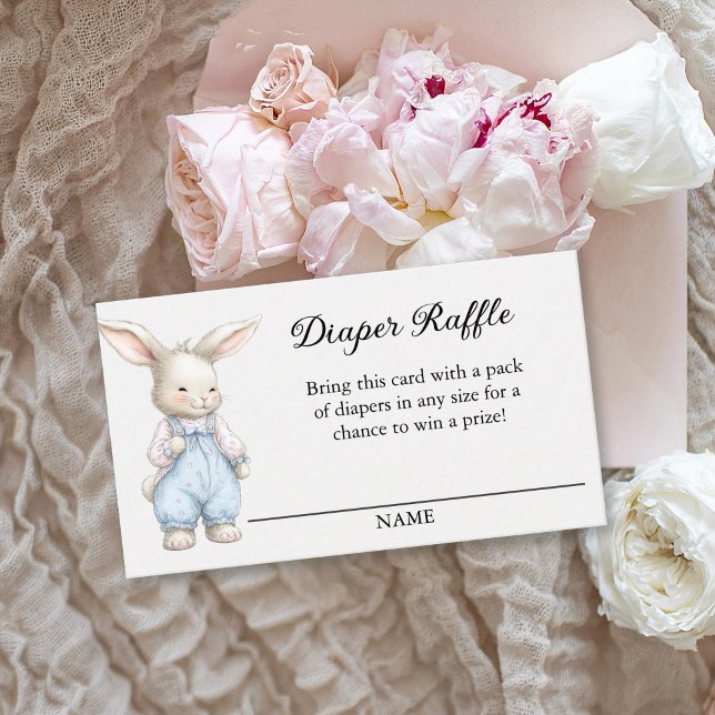 Tarjeta De Recepción Storybook Bunny Cute Diaper Raffle (Subido por el creador)