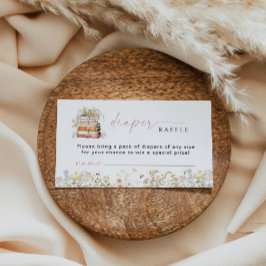 Tarjeta De Recepción Storybook Diaper Raffle Insertar Chica de solicitu