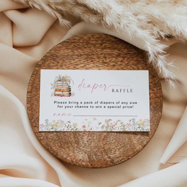 Tarjeta De Recepción Storybook Diaper Raffle Insertar Chica de solicitu (Subido por el creador)
