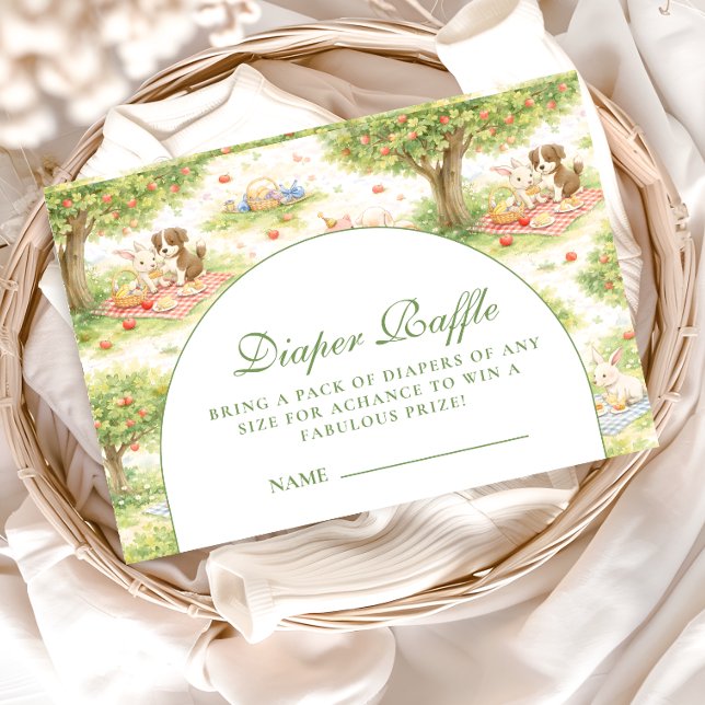Tarjeta De Recepción Storybook Farm Animals Diapper Raffle (Subido por el creador)