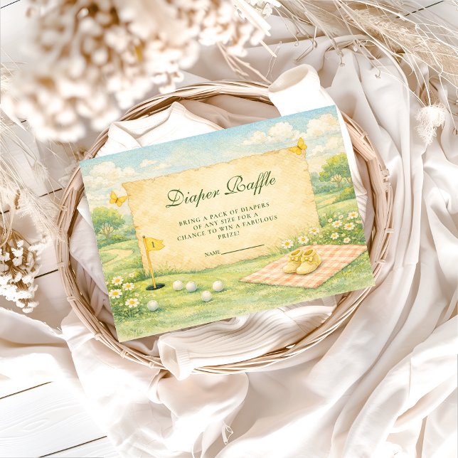 Tarjeta De Recepción Storybook Golf Diapper Raffle (Subido por el creador)