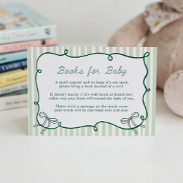 Tarjeta De Recepción Storybook Green Books for Baby Cards 
