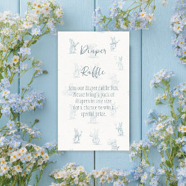 Tarjeta De Recepción Storybook Little Bunny Peter Diaper Raffle