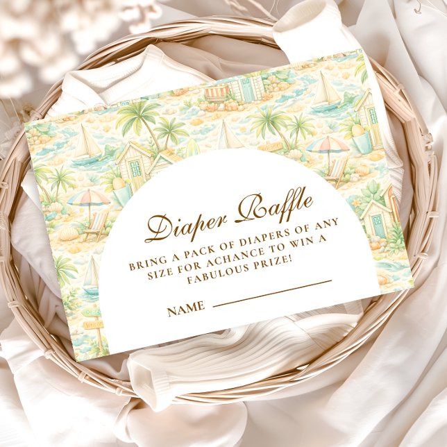 Tarjeta De Recepción Storybook Tropical Animals Diapper Raffle (Subido por el creador)