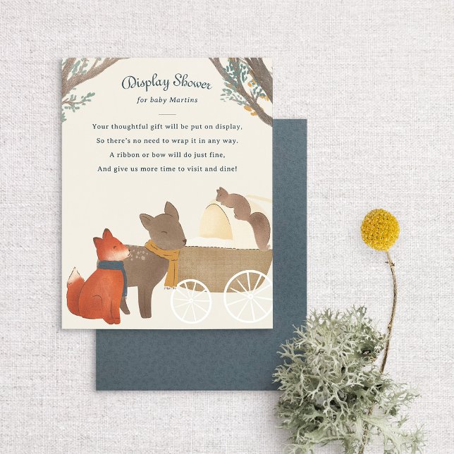 Tarjeta De Recepción Storybook Woodland Friends Display Shower (Subido por el creador)