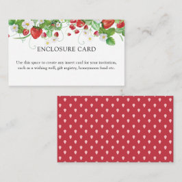Tarjeta De Recepción Strawberry Bridal Shower