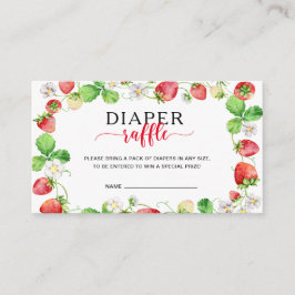 Tarjeta De Recepción Strawberry Diaper Raffle