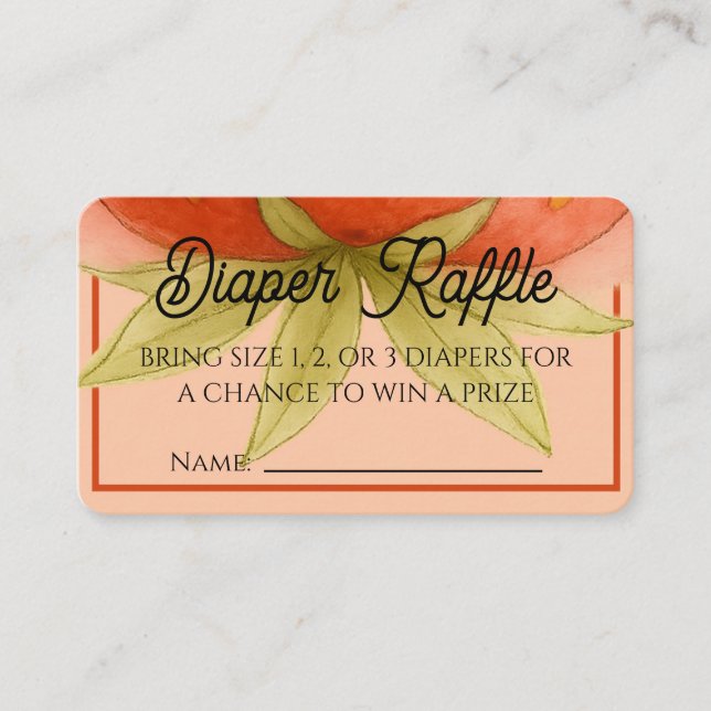 Tarjeta De Recepción Strawberry Dreams Diaper Raffle Ticket (Anverso)