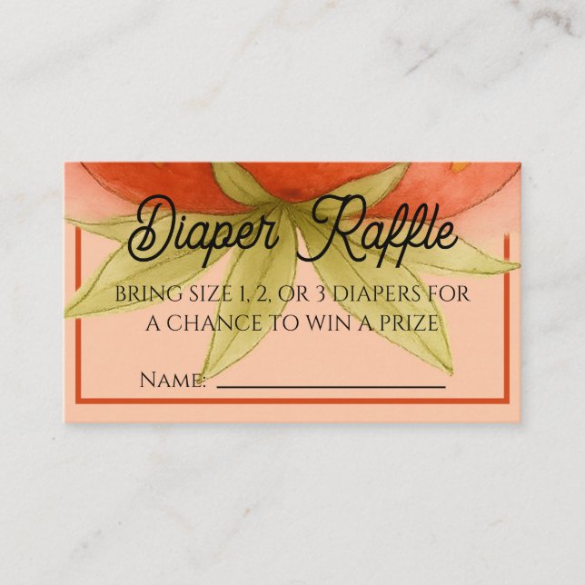 Tarjeta De Recepción Strawberry Dreams Diaper Raffle Ticket (Anverso)