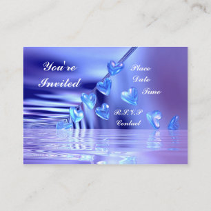 Tarjeta De Recepción Su azul