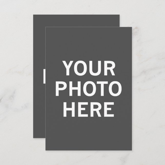 Tarjeta De Recepción Su foto aquí (Anverso / Reverso)