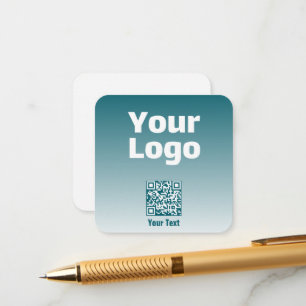 Tarjeta De Recepción Su logotipo con código QR editable y color de degr