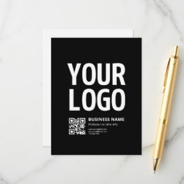 Tarjeta De Recepción Su logotipo con código QR editable y texto