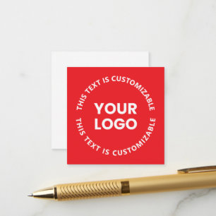 Tarjeta De Recepción Su logotipo / cualquier imagen cargada y texto cir