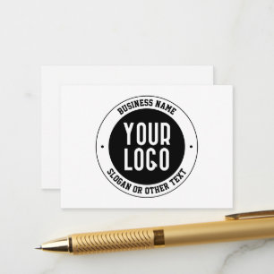 Tarjeta De Recepción Su logotipo o diseño comercial   Texto editable en