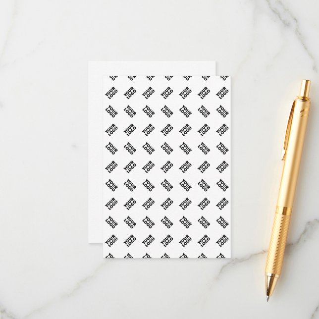 Tarjeta De Recepción Su logotipo | Patrón de repetición alternativo sim (Anverso/Reverso In Situ)