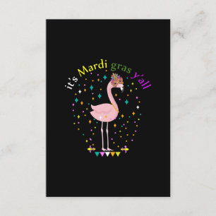 Tarjeta De Recepción Su Mardi Gras Yall Funny Mask Flamingo Lover